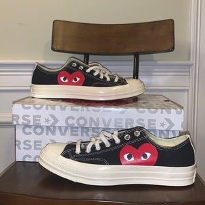 NEW Converse x CDG PLAY Low Top Sneakers